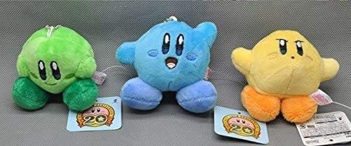 Star Kirby Plush Strap 6pcs Star Doll Stuffed Animals Cute Soft Anime Collection Toy Compatible with Nintendo