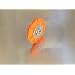 Dico Nyalox Wheel Brush For Angle Grinder - 4.5 Inch, 120 Grit, Orange, Safer Than Wire Brushes