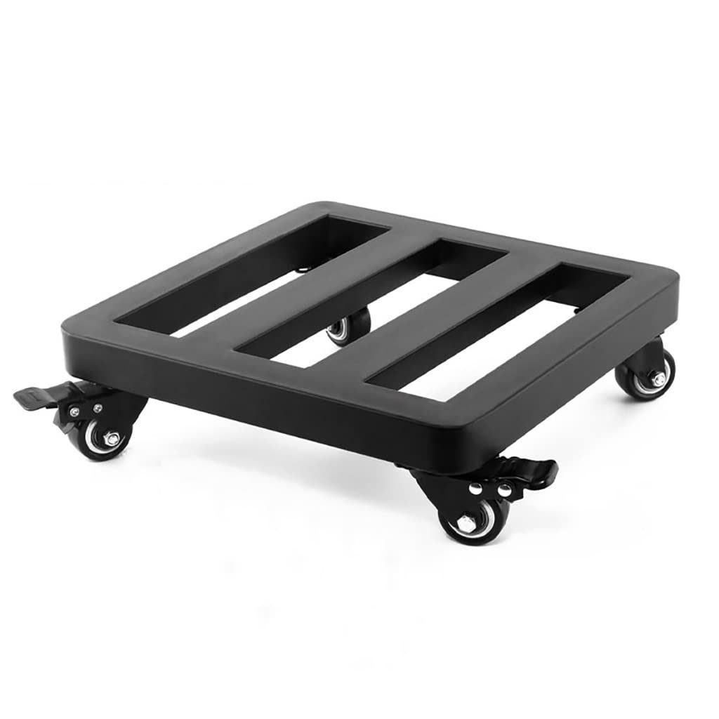 HTDRE Rolling Metal Plant Stand with WheelsIndoor/Outdoor Flower Pot Caddy Durable Steel Planter Trolley Rack for Potted Plants EasyMove Dolly Holder