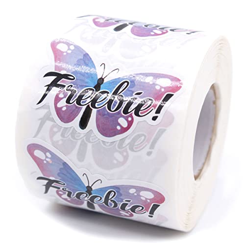 Cute Freebie Sticker,Customer Appreciation Small Business Stickers for Mail Envelopes Shipping Packaging,Butterfly Sticker 500 PCS