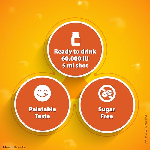 Image of DePURA Vitamin D3 Oral Solution 60000 IU | Cholecalciferol 60000 IU Vitamin D3 Nano Shots | Clinically Proven | 34% Better Absorption | Sugar Free - Pack of 4x5ml Ready to Drink Shots