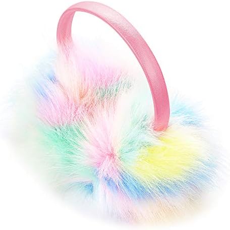 NWK Ear Muff Earmuff Ear Warmer for Women Girls 2022 Winter Faux Fur Christmas GIfts for Mom Daughter (Pink)