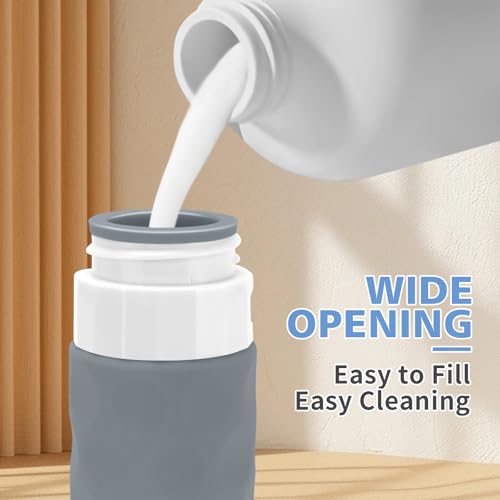 Image of Silevoler Travel Bottles for Toiletries, 4pcs Tsa Approved 3oz Travel Size Containers, BPA Free Leak Proof Premium Silicone Bottles, Refillable Liquid Squeezable Accessories W /Toiletry Bag (Navy Blue)