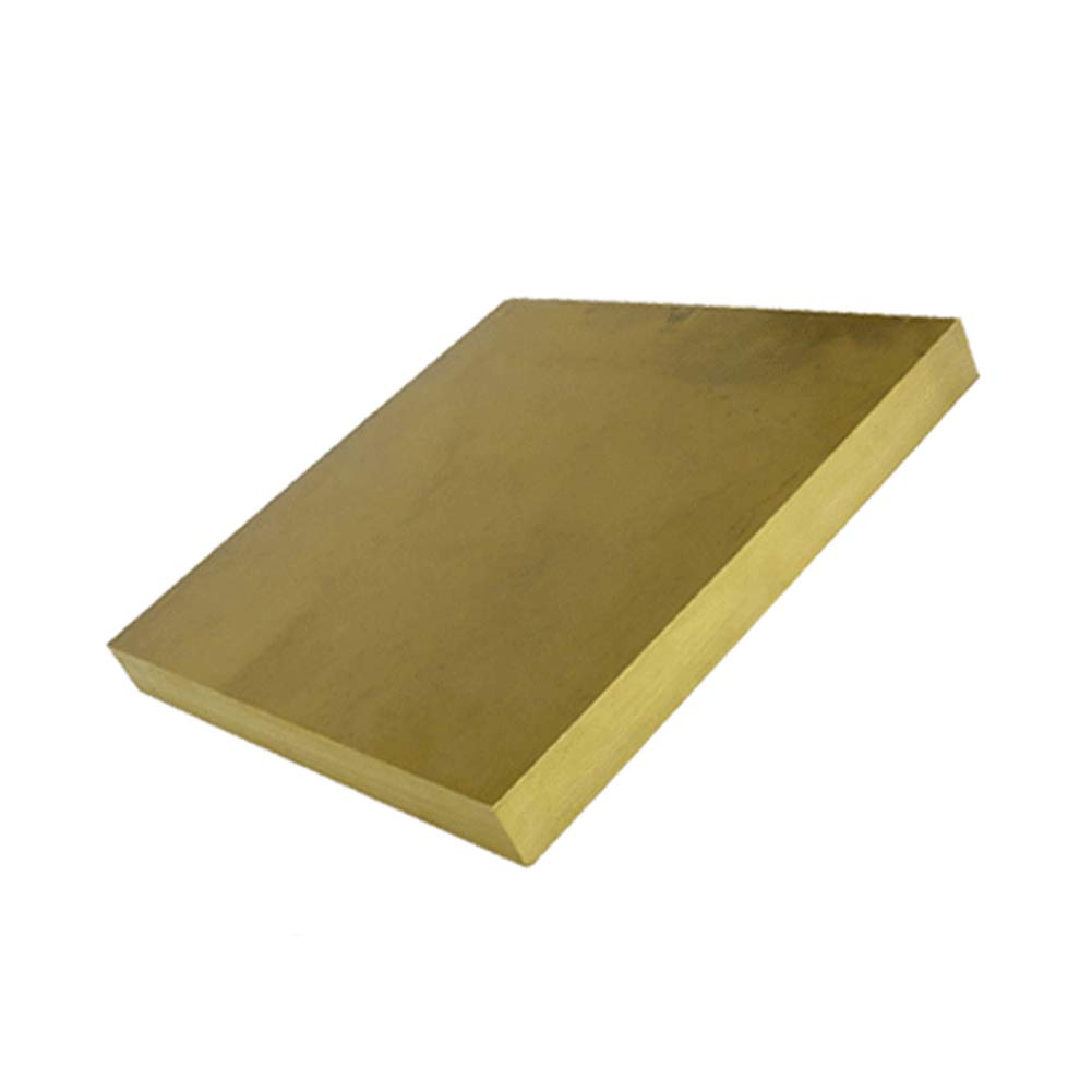 Métal carré en laiton massif Bloc de feuille de laiton carré plat, plaque de cuivre, comprimés, matériau, industrie, moule en métal, bricolage, Art fait à la main, 150mm x 150mm,5.89 "x 5.89" x 0.39"(