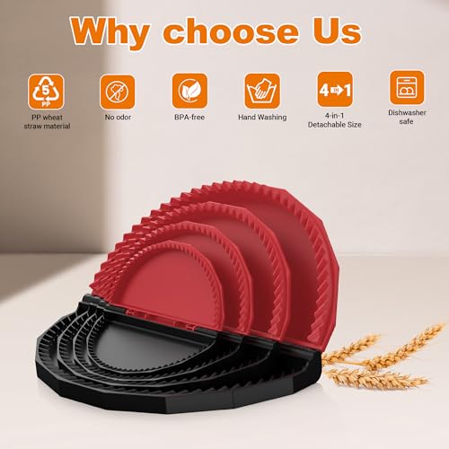 4 Pack Tortilla Sealers, 4-In-1 10"+8"+6"+4" Flour Tortilla Crimper, Quesadilla Maker, Tortilla Press - Make Tacos, Crumpet, Calzones, Burritos - Environmentally Friendly Biodegradable Material by Aopigavi - Image 2