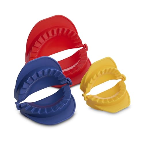 HIC Kitchen Empanada Dough Presses Make Different Sized Empanadas Raviolis Pierogis Turnovers and Dumplings, Set of 3