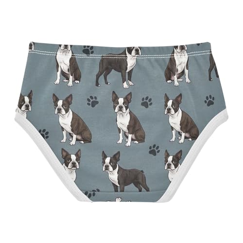 Cute Dogs Blue Gray Toddlers Underwear Floral 2t Cotton Panties Little Girl Stylish Briefs Kids Undies2