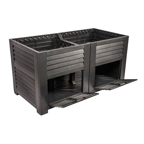 Pflanzen Kölle Maxi-Hochbeet mit 2 Fächern, anthrazit, Polypropylen, L150 x B76 x H78 cm