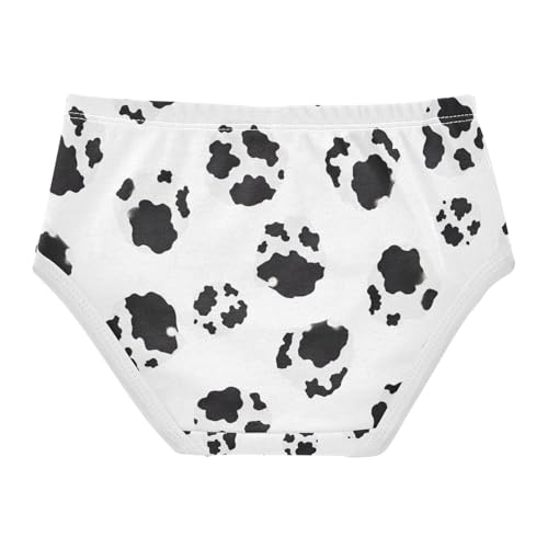 Girls Underwear, Black White Spots White Toddler Girl Panties, Cotton Underwear Girls, 2T–8 Years2