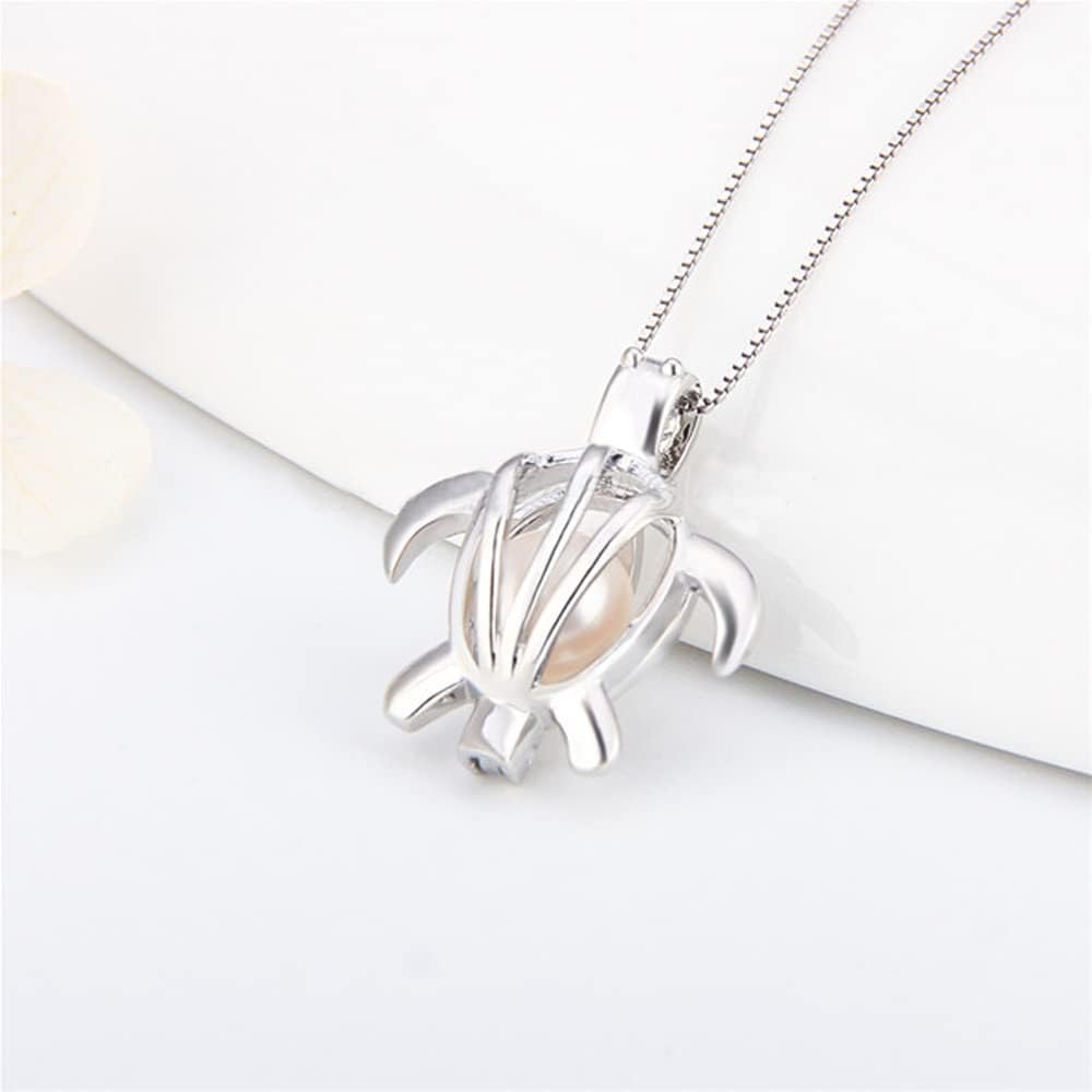 5PCS Turtle Cage Pendants for Pearl Jewelry Making Silver Plated, Design Cage Pendants for Women - Image 4