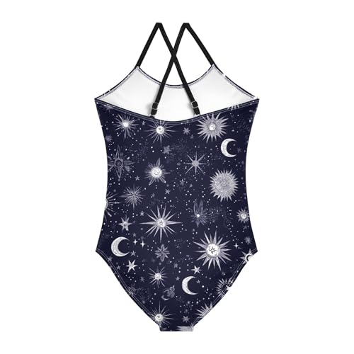 Swimsuit for Girls 1 Piecing Toddler Bathing Suit Girl Toddler Swim Suit for Girls Beach Swimwear Starry Night Star Sun Moon2