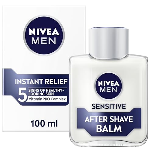 NIVEA MEN Sensitive After Shave Balm With Chamomile & Hamamelis Alcohol-Free Soothing Care for Irritated Skin 100ml