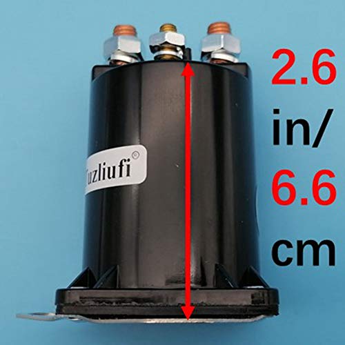 Starter Solenoid Relay Switch Compatible con Motor de Arranque, Bomba Hidráulica, Motor de Winch, Motor de Tracción, Módulos de Precámara Diesel 12V Contacto de Cobre 4 Terminales Motor SBJ4207 Z493 miniatura 4