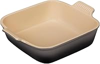 Vista 1 de Le Creuset Gres Heritage Plato cuadrado, 3 cuartos de galón (9"), Oyster