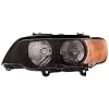 HEADLIGHTSDEPOT Halogen Headlight With white Corner Compatible With BMW X5 2000-2003 Includes Left Driver Side Headlamp