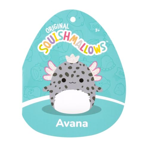 Image of Squishmallows Original 12in Avana The Spotted Axolotl with Silver Crown - Official Jazwares Plush (Medium-Sized)