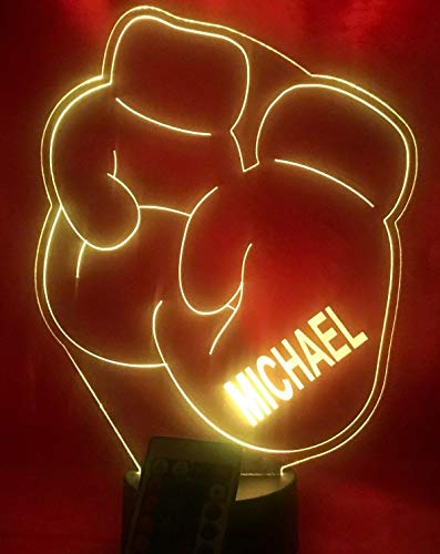 Boxing Gloves Light Up Light Lamp LED Free Engraved Custom Name Personalized Boxing