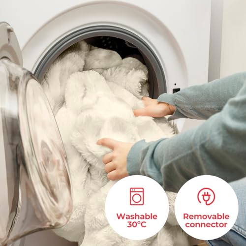 Miniatura 6 de Solac - Manta Eléctrica Krakovia 120x160 Cm Tejido Ultrasuave 9 Niveles De Temperatura Calentamiento Rápido Lavable Apagado Automático Hasta 5 H Ideal Para Sofá Y Cama