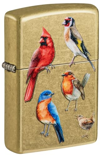 Encendedor Zippo Bird Species Street Brass 81569 miniatura 1