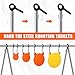 Foilswirl Ar500 Steel Target Combo Set for Shooting with Stand Metal Targets Laser Cut High Visibility Neon Color with 8 Hanging Hooks, 4 Lock Pins, 2 Leg Brackets (10