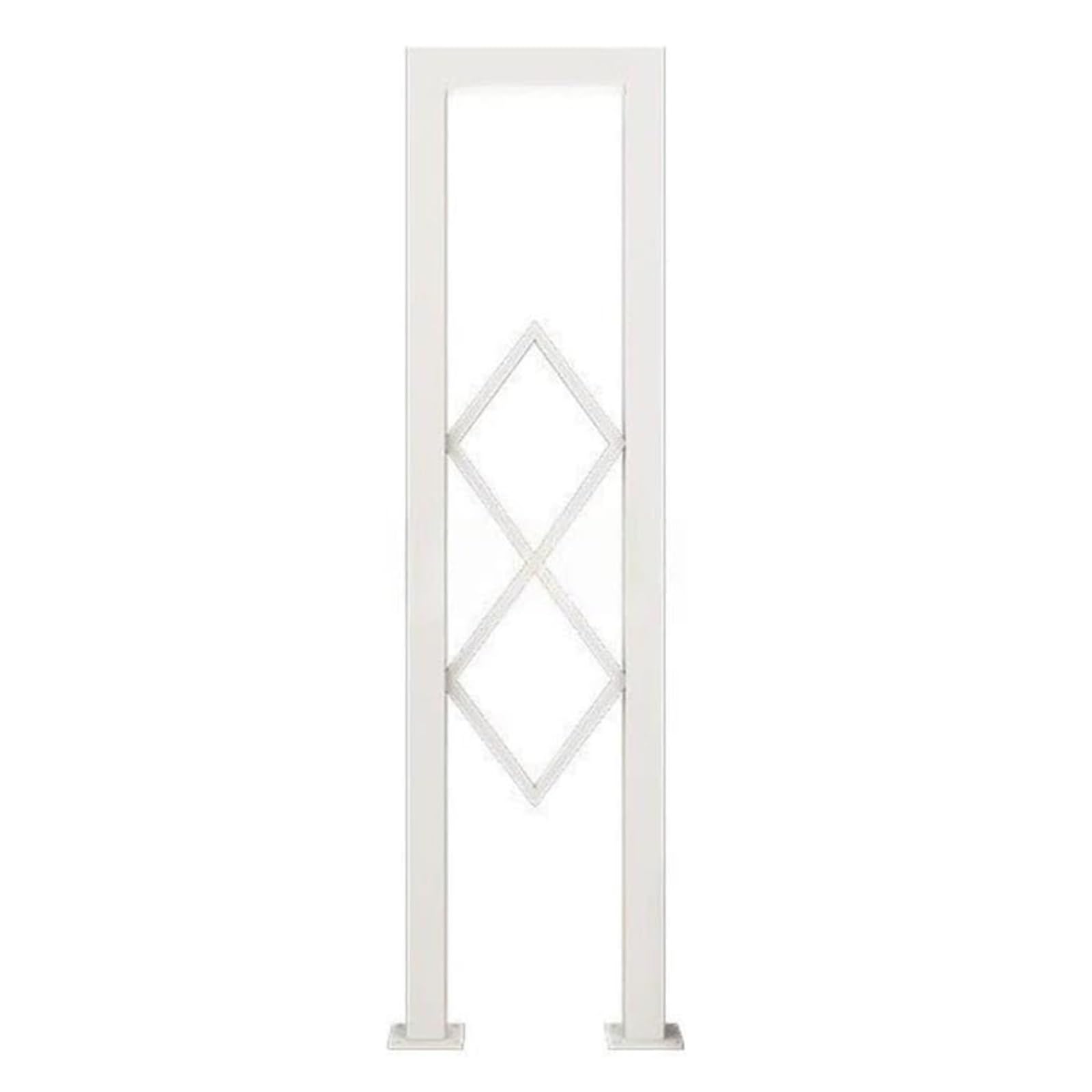 Stair Railing 3Pcs Indoor Stair Railing U-Shaped Railing Stairs Metal Stair Handrail for Villas Balconies Hallways Flats Indoor Outdoor(White,90cm)