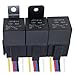 Automotive Relay 12V/24V 40A, 4 Pin 5 Pin Waterproof Car Relay with Wire Socket Harness, Normally Open for Head Light Air Conditioner, JD1912 JD1914 (JD2912-24V-40A-4Pin)