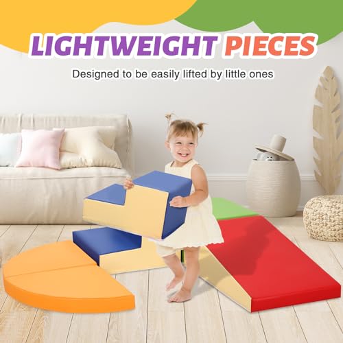 Todiby TB-HM-001 6-Piece Soft Pu Leather Toddlers Climbing Toys, Baby Foam Climbing Blocks thumb #7