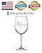 Integrity Bottles Tribal Gecko Design Stemmed Wine Glass, Handmade, Handblown, Hand Etched Gifts, Sand Carved, 16oz