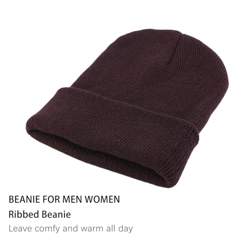 Image of ZOORON 1&2 Pack Beanie for Men Women Slouchy Beanie Hats Winter Knit Caps Soft Ski Hat Unisex