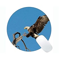 American Flag Gaming Mouse Pad With Coaster - Bald Eagle Design Non-Slip Rubber Base