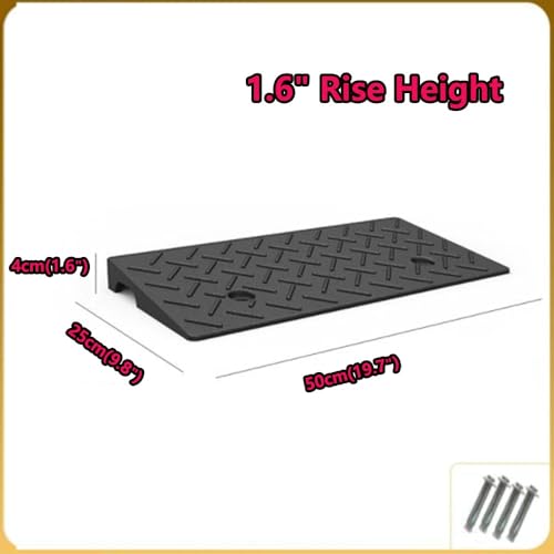 Rampas portátiles de caucho para entradas de puertas y aceras, altura variable hasta 8 pulgadas miniatura 7