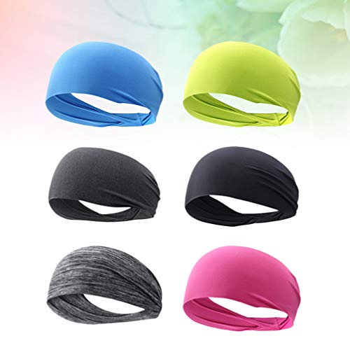 LIOOBO 6 peças Gorro de absorção de suor boné esportivo faixa de cabeça para corrida Crossfit ciclis