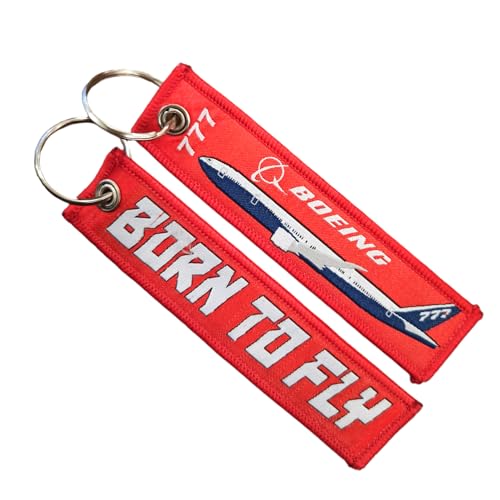 Image of 4 Pcs Pack Aviation Passenger Plane Aircraft Born To Fly Keyring Set B 737, B 747, B 777, B 787 Key Chain