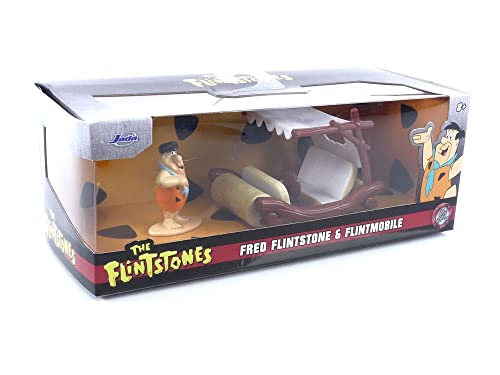 Flintstones 1:32 Flintmobile Vehicle With Fred Flintstone Diecast Figure, Toys For Kids And Adults #TOP4