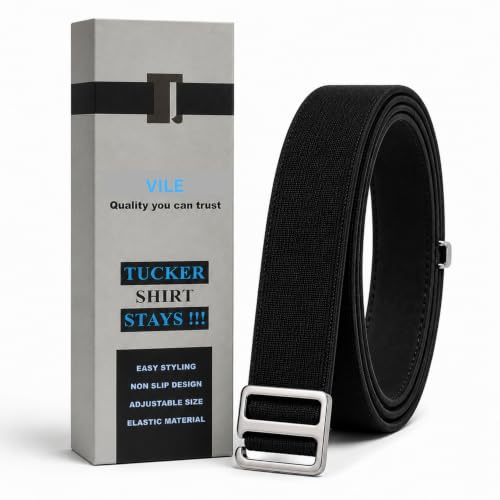 Image of Shirt Stays Elastic Adjustable Tucker Belt For Men Women,Shirt Tucker belt strap Maximum Strech,Elastic Strecheable Belt, (unisex | black)