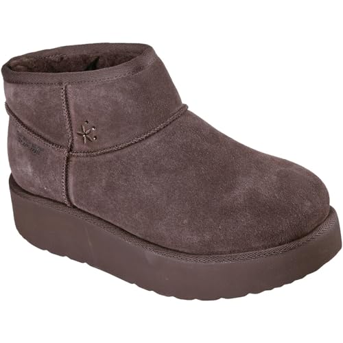 Bottines Skechers Keep Cozy femme en cuir pour pieds sensibles en hiver