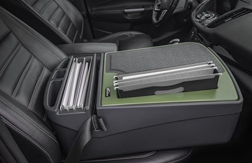 AutoExec Efficiency FileMaster Car Desk for Your Vehicle Workstation and Mobile Office, Army Green with 400 watt Power Inverter by AutoExec - Used condition - Image 4