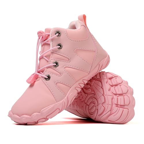 Kids Winter Barefoot Shoes with Warm Lining – Toddler Children Zero Drop Hiking Boots, Waterproof Non-Slip Wide Toe Sneakers for Outdoor Walking4