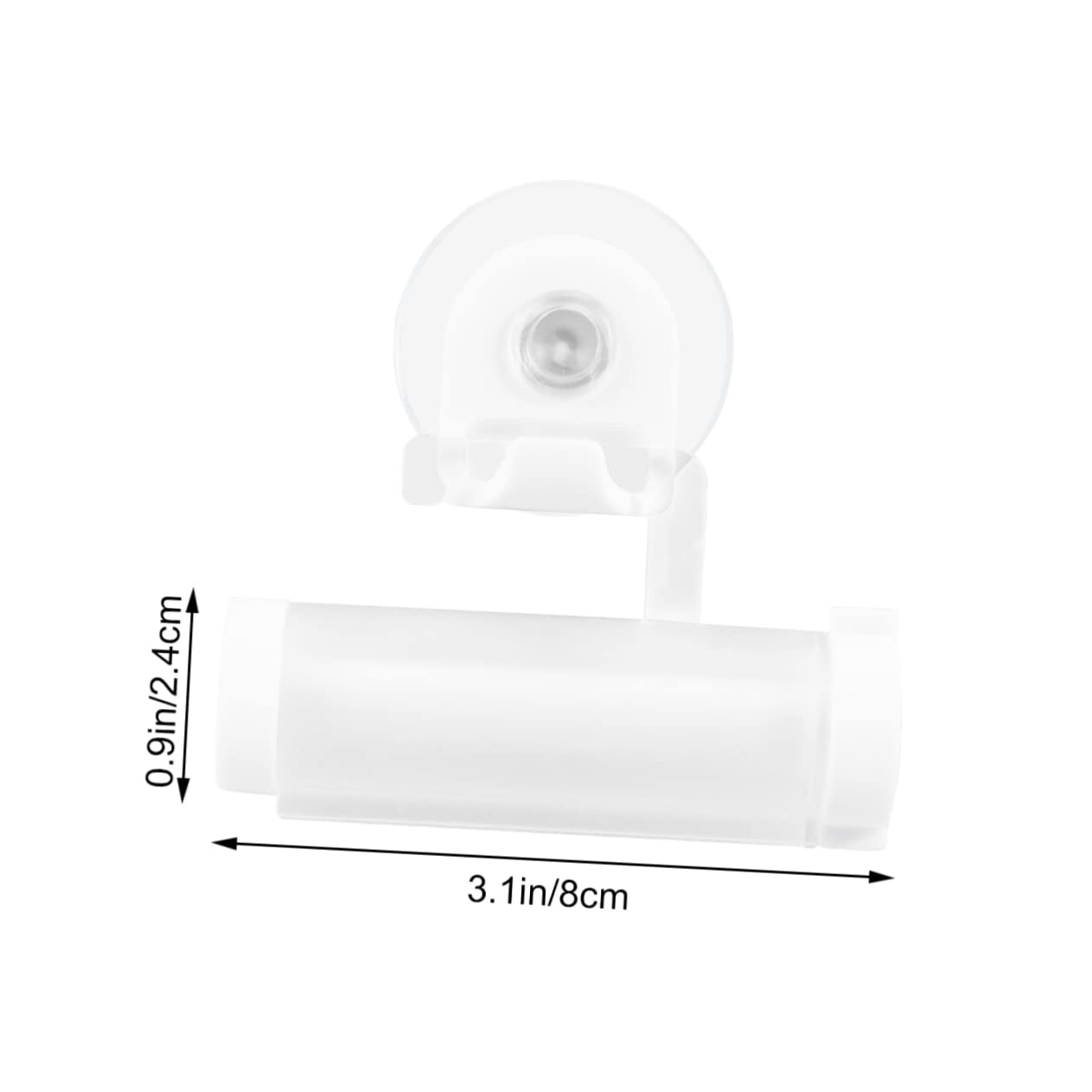 Gogogmee Othpaste Squeezer Rolling White Wall-Mounted Suction Toothpaste Holder Space-Saving Design