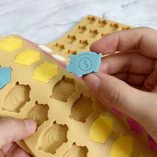 Tadonyny Adorable Piggy Bank Silicone Molds for Homemade Chocolates, Gummies, Candies with Scraper by Tadonyny - Image 2