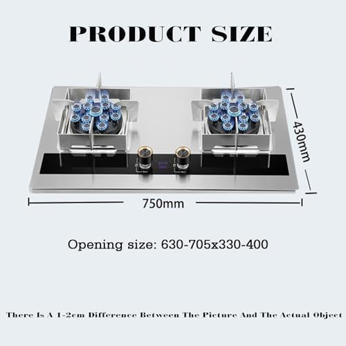 High-Power Dual-Burner Gas Stove with 180-Minute Timer & Flameout Protection, Countertop & Built-in LPG Models for Efficient Cooking