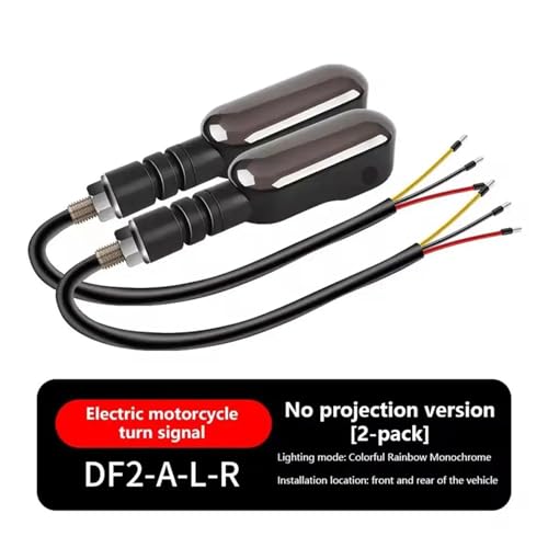Clignotant de projection moto à LED coloré éclairage au sol