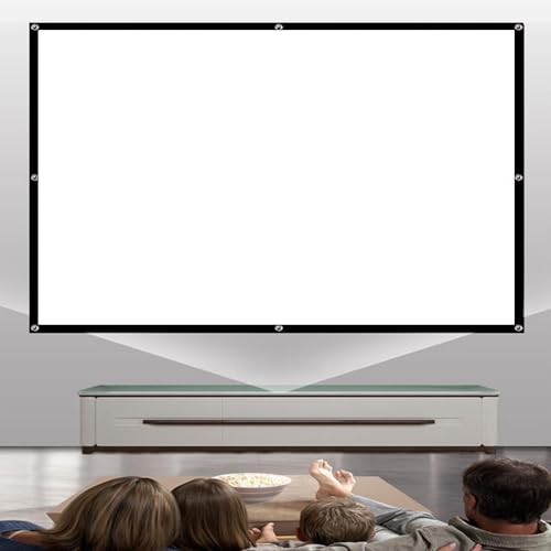 Écran de projection format large 84po toile cinéma sans plis pour vidéoprojecteur de maison