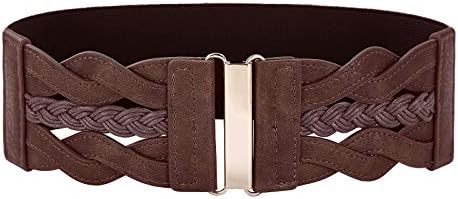 Women Plus Elastic Stretchy Retro Wide Waist Cinch Belt