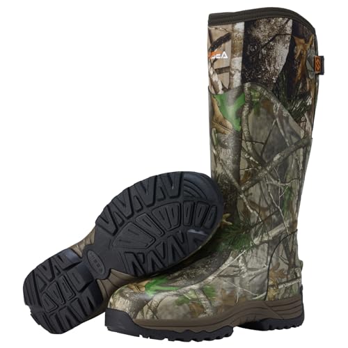 HISEA Rubber Rain Boots for Men, Waterproof Insulated Neoprene Hunting