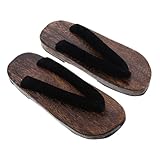 sabots anciens bois cuir Matériau durable : fabriquées en bois, sandales offrent durabilité et confort, idéales pour un usage quotidien, accessoires de costume kimono, sandales japonaises pour hommes