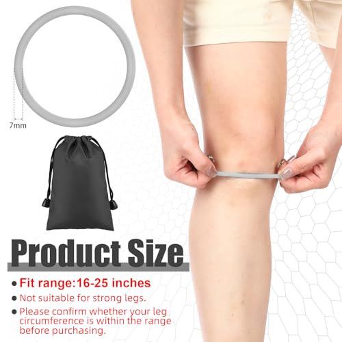 Image of Foilswirl Silicone Patella Knee Band for Basketball Patella Tendon Support Knee Pain Running Tendon Brace Support Strap(2,Gray,L)