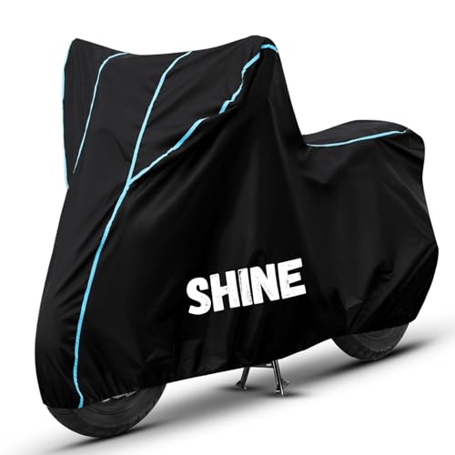 Image of Bike Cover for Shine 100% Waterproof, Dustproof & Scratch Resistant| Fully Bottom Elastic UV Resistant Heavy Duty Body Cover | All Weather Outdoor Use