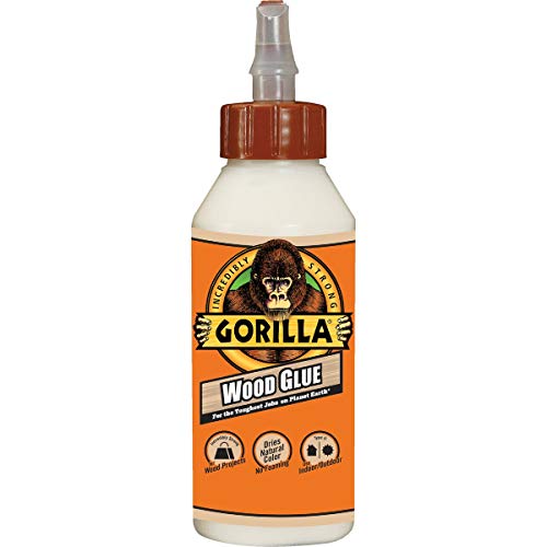 Image of Gorilla Wood Glue; 8 Ounce Bottle; Natural Wood Color; (Pack of 12)
