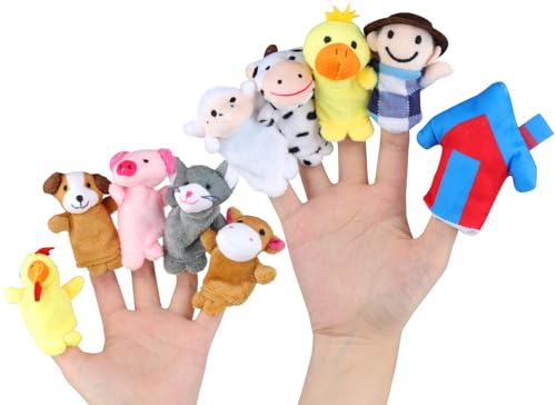 RIY 10Pcs Story Time Finger Puppets image